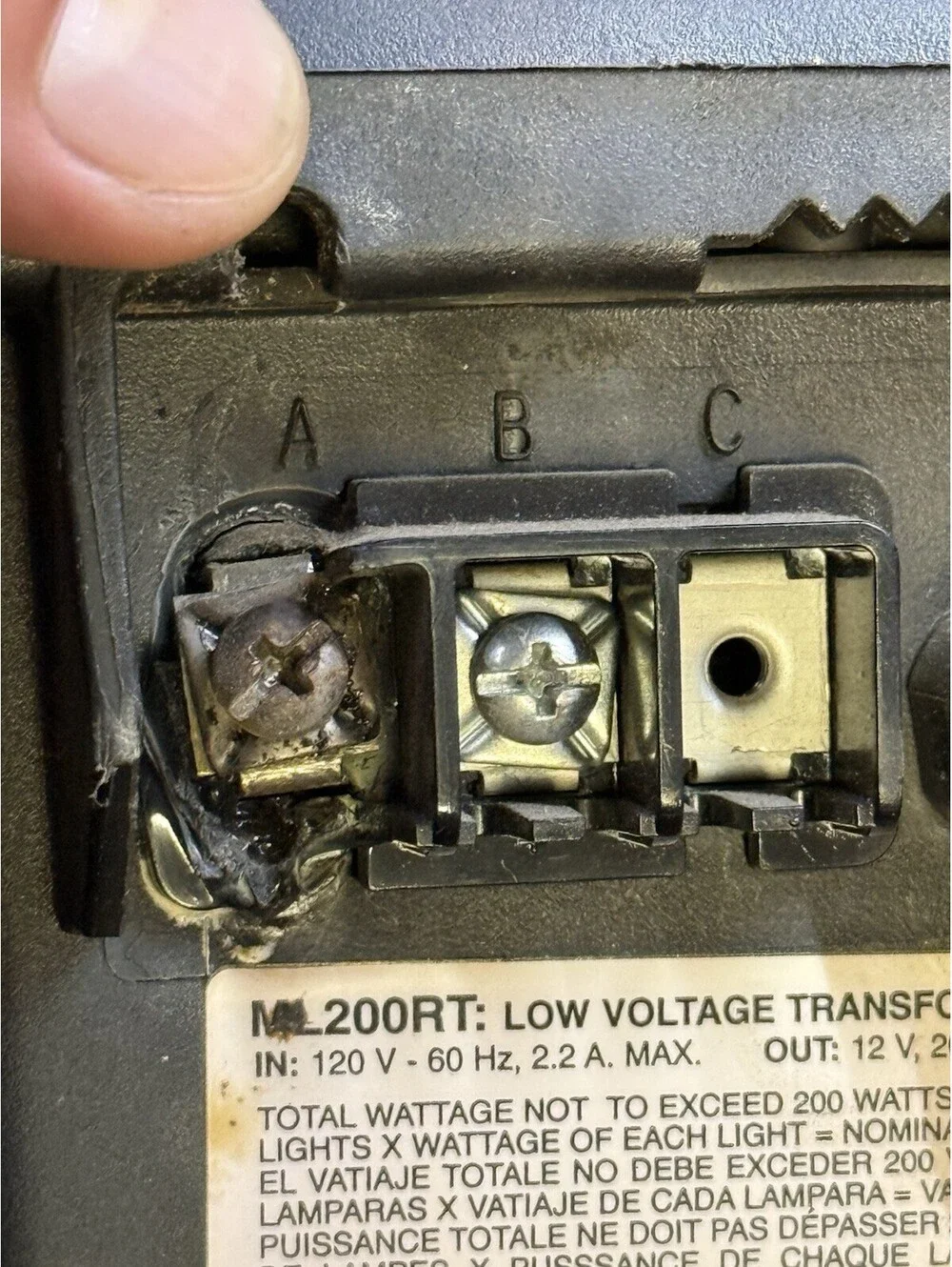 Intermatic Malibu ML200RT 200W Low Voltage Transformer Timer FOR PARTS DAMAGED